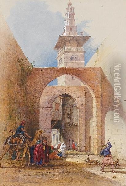 Jerusalem Street Scene Oil Painting - Richard Dadd
