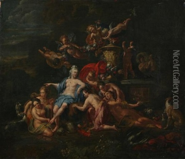 Diana And Her Attendants Oil Painting - Gerard Hoet the Elder
