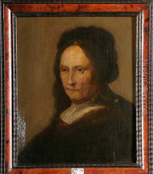 Portrait De La Mere De Rembrandt Oil Painting - Jan Lievens