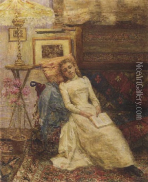 Daydreaming Oil Painting - Marie Antoinette Marcotte