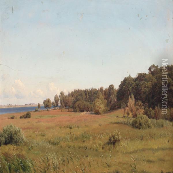View Of Jaegerspris Oil Painting - Frederik Kraft