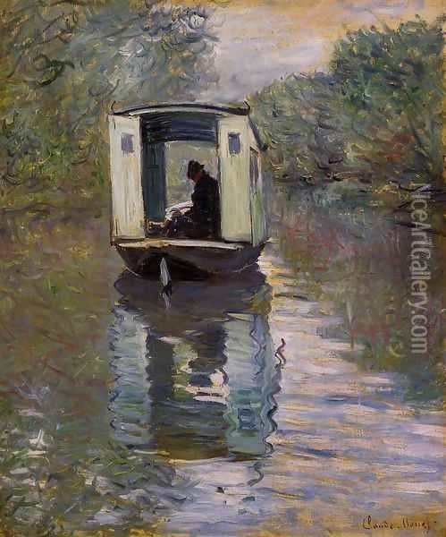 The Studio Boat2 Oil Painting - Claude Oscar Monet