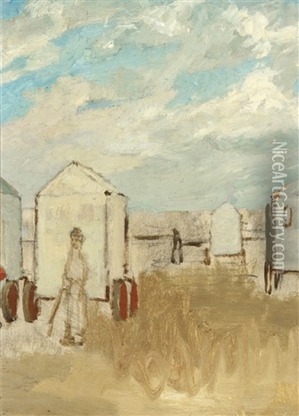 Cabines En Mer Du Nord Oil Painting - Felicien Joseph Victor Rops
