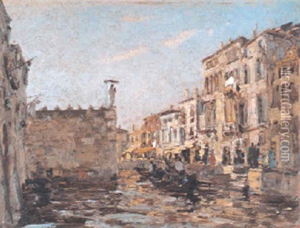 Canale Della Misericordia Oil Painting - Emma Ciardi