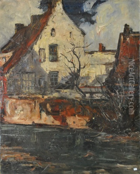 Moulin A Eau Oil Painting - Armand Gustave Gerard Jamar