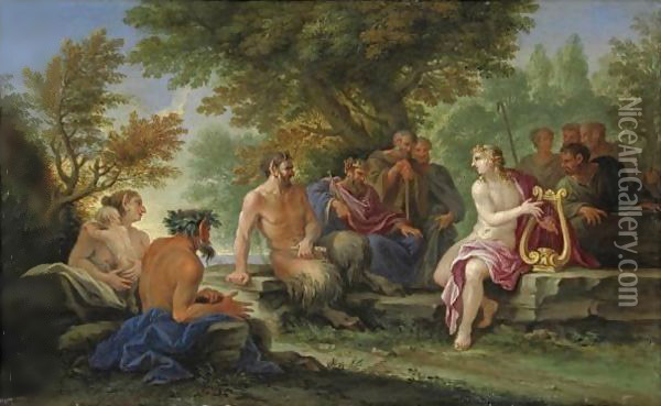 La Disputa Tra Apollo E Marsia Oil Painting - Filippo Lauri