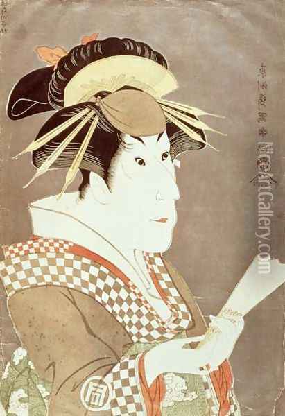 The Actor Segawa Ichimatsu as Onayo, 1794 Oil Painting - Toshusai Sharaku