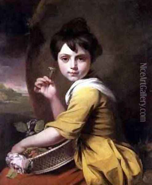 Portrait of Miss Jesse Rolls Oil Painting - John Opie
