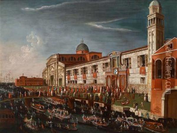 Die Regattabei San Pietro Di Castello In Venedig Oil Painting - Gabriele Bella