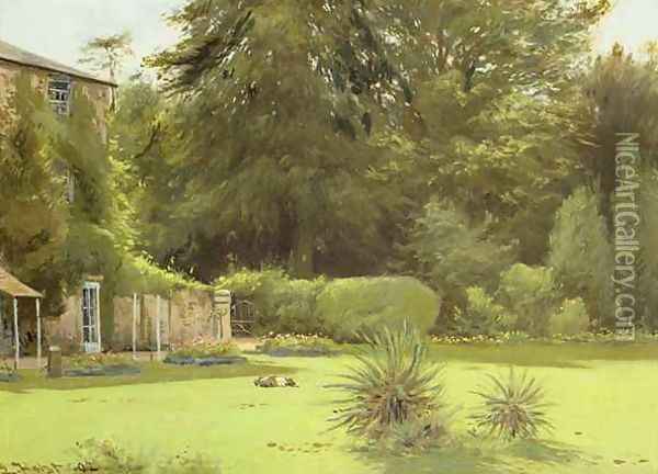 A Summers Lawn Oil Painting - Laurits Bernard Holst