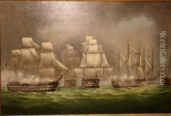Battaglia Navale Oil Painting - Charles Meryon