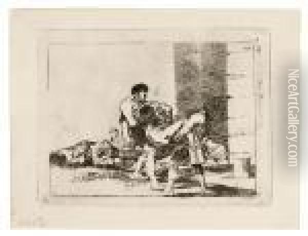 Al Cementerio - To The Cemetery - Auf Den Friedhof Oil Painting - Francisco De Goya y Lucientes