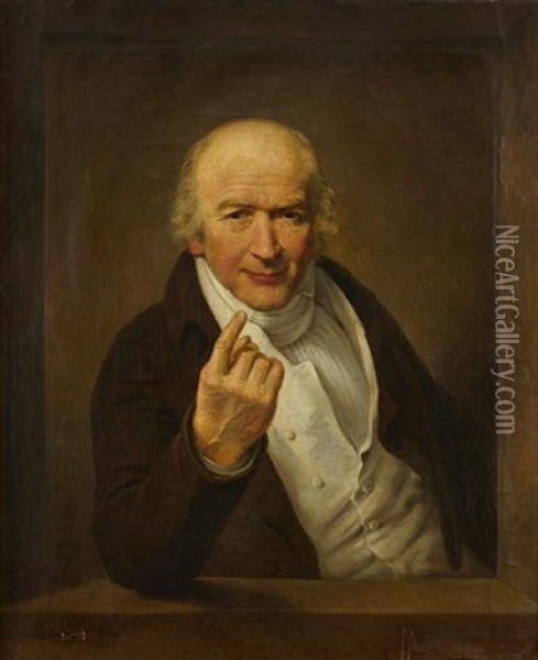 Portrait D'homme Oil Painting - Friedrich Wilhelm Moritz