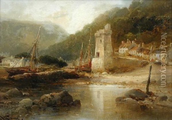 Lynmouth Harbour, Devon Oil Painting - Emil Axel Krause