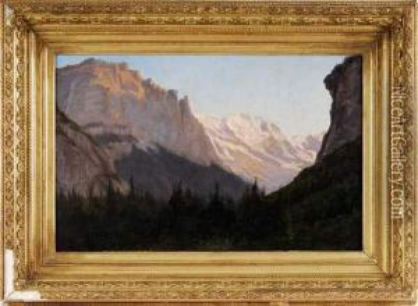 Paysage De Montagne Oil Painting - Adolphe Potter