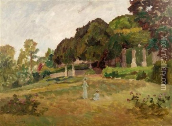 Le Jardin De La Godiniere Oil Painting - Abel Louis Alphonse Lauvray