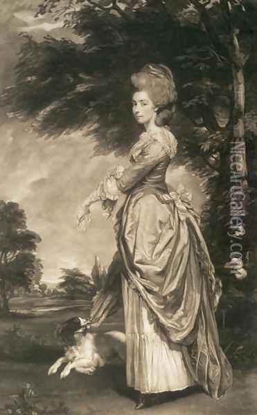 Portrait of Emily Mary, Countess of Salisbury 1750-1835, engraved by Valentine Green 1739-1813, 1781 Oil Painting - Sir Joshua Reynolds