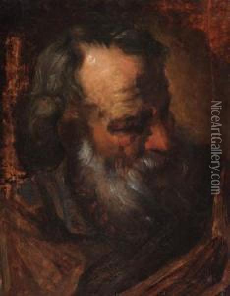 Study Of The Head Of An Apostle Oil Painting - Ubaldo Gandolfi