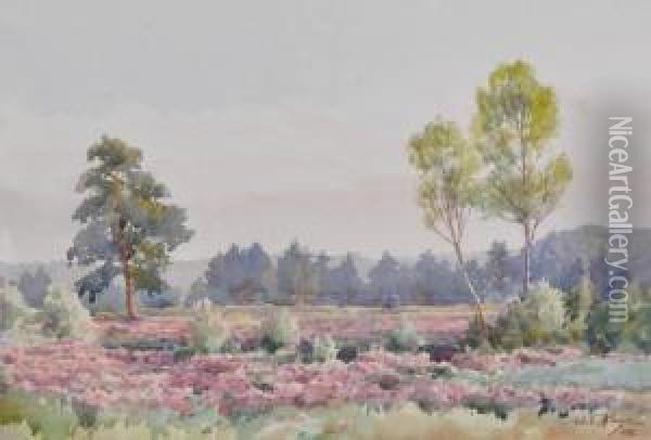 Extensive Landscape Oil Painting - Arthur Edgar Rowe
