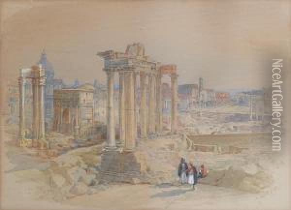 Views Of Ancient Rome Oil Painting - Thomas Hart