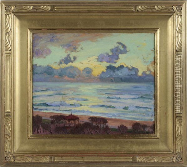 Stormy Sundown Oil Painting - William Samuel Horton