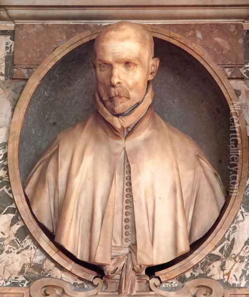 Portrait Bust of Pedro de Foix Montoya Oil Painting - Gian Lorenzo Bernini