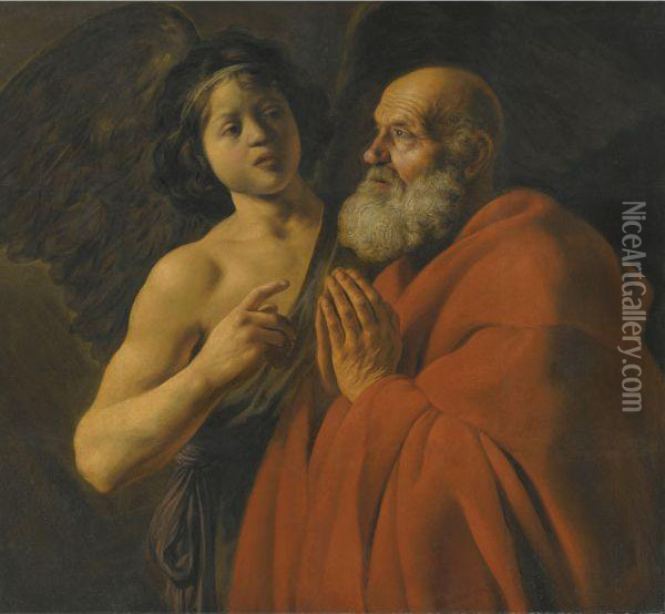 Saint Peter Released From Prison Oil Painting - Jan Lievens