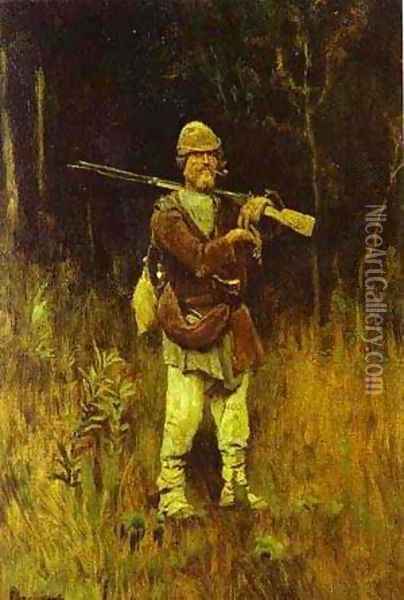 Savka The Hunter 1889 Oil Painting - Viktor Vasnetsov