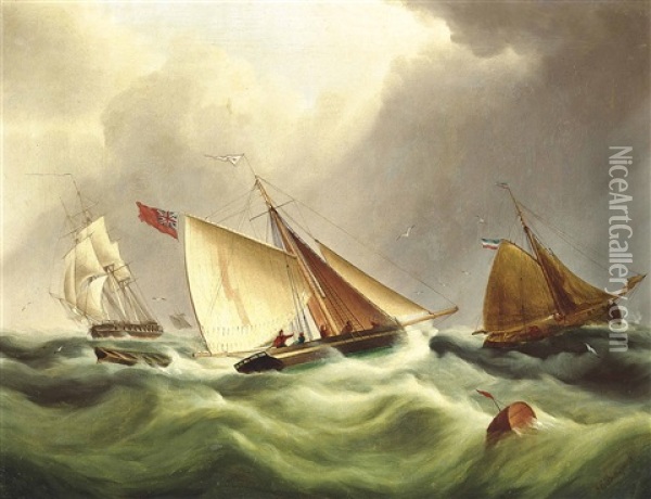The Gathering Storm Oil Painting - James Edward Buttersworth