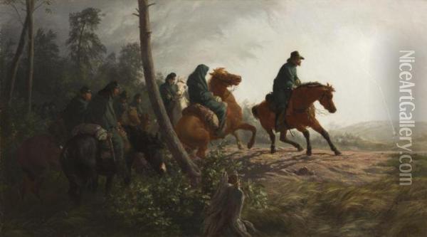 The Union Scout Oil Painting - Johannes Adam Simon Oertel