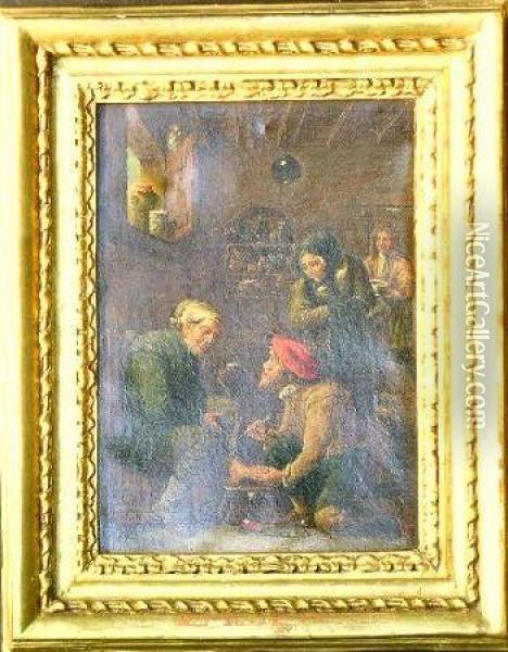 Bears Signature Oil Painting - David The Younger Teniers
