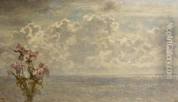 Wolken En Bloeman Oil Painting - Willem Bastiaan Tholen