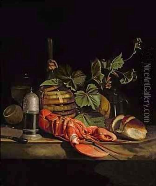 Still Life of a Lobster Oil Painting - Giovanni Boggi