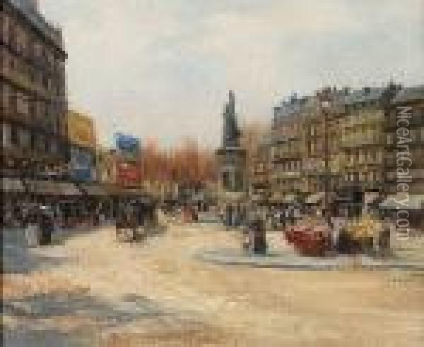 Place Clichy, Paris Oil Painting - Carlo Brancaccio