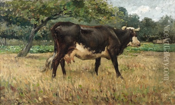 Vache Dans Un Pre Oil Painting - Leon Barillot