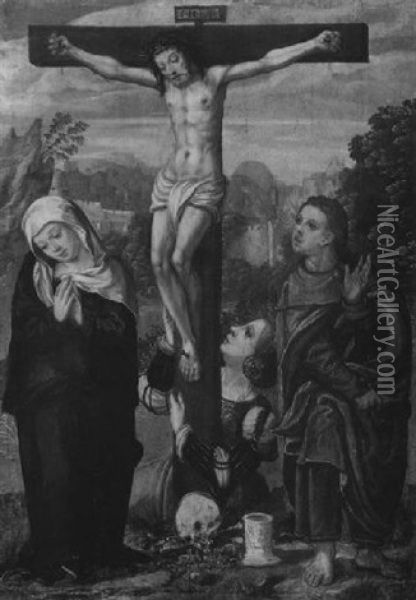 Christus Am Kreuz Oil Painting - Pieter Coecke van Aelst the Elder