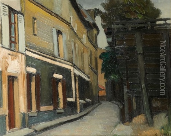 Ruelle Oil Painting - Alfred Dunet