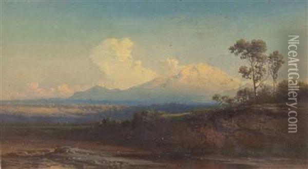 Berglandschaft Oil Painting - Hans Hueber