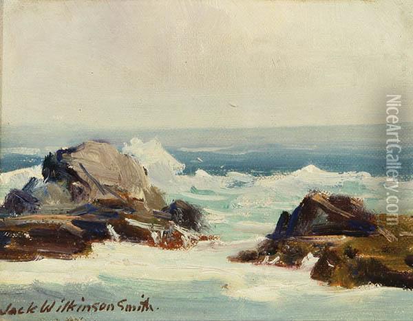 Crashing Waves Oil Painting - Jack Wilkinson Smith
