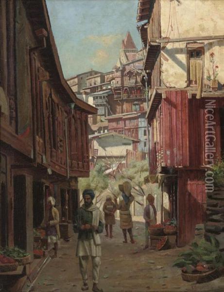 Market Day Oil Painting - Frederick Goodall