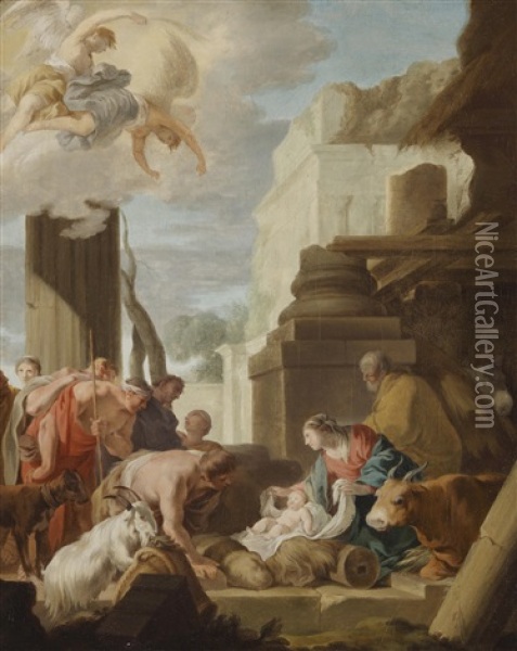 Die Geburt Christi Oil Painting - Giovanni Paolo Panini