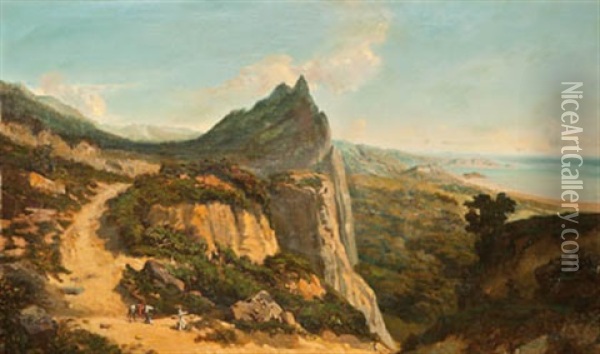 El Valle De Mexico Oil Painting - Eugenio Landesio