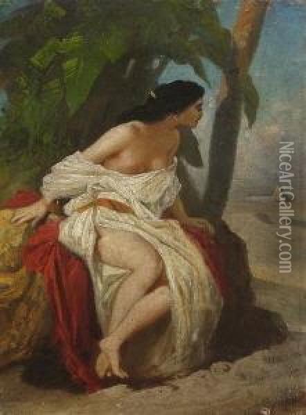 Mirjam. Oil Painting - Anselm Feuerbach