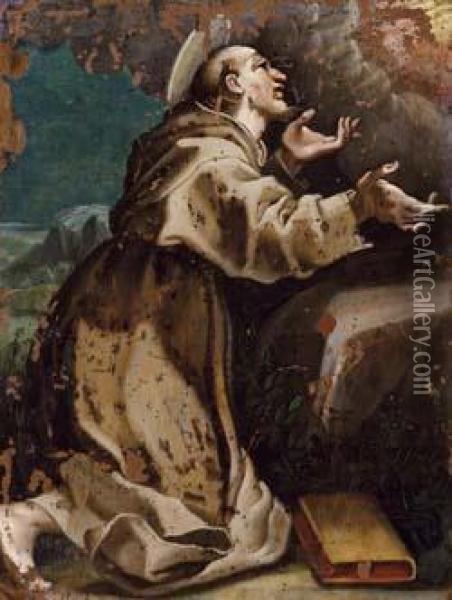 San Francesco In Estasi Oil Painting - Luca Cattapane