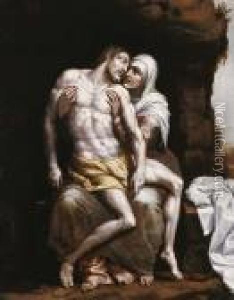 The Pieta Oil Painting - Scipione Pulzone