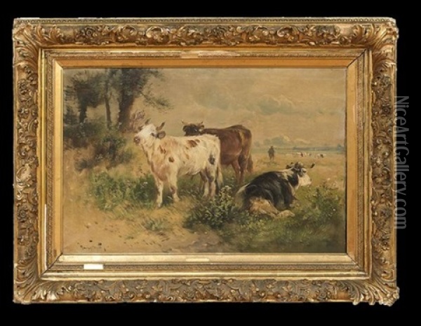 Paysage Avec Vaches Oil Painting - Henry Schouten