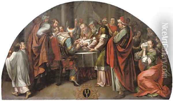 The Circumcision of Christ Oil Painting - Bernard Lens I