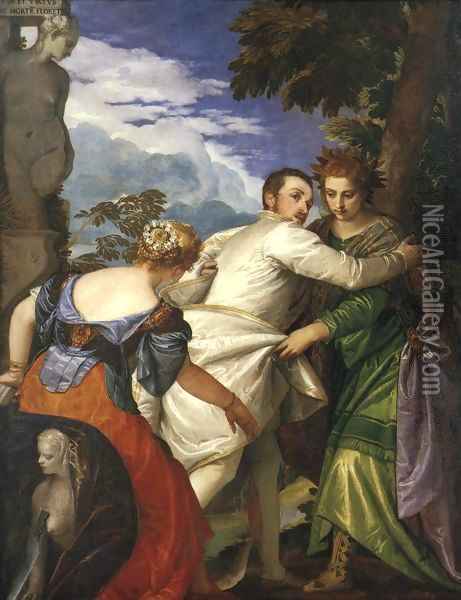 Allegory of Virtue and Vice 1580 Oil Painting - Paolo Veronese (Caliari)