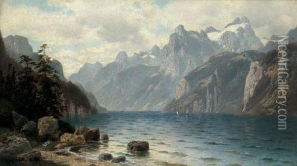 A Fjord Landscape Oil Painting - Horst Hacker