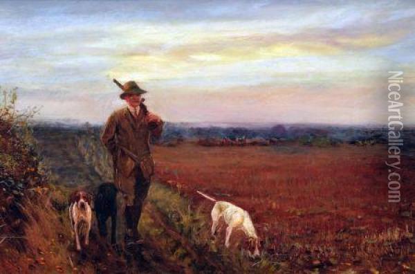 Shooting With Pointers Oil Painting - Thomas Ivester Lloyd
